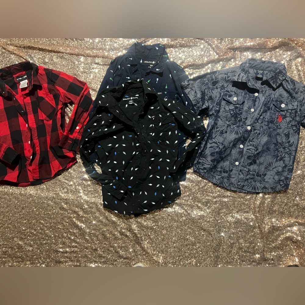 Boys 5-6 button up polo shirt bundle